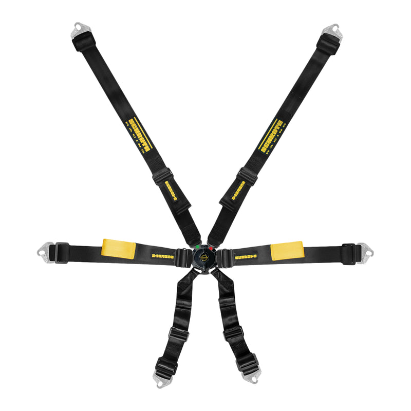 Harness 6pt Enduro Black Shoulder & Lap