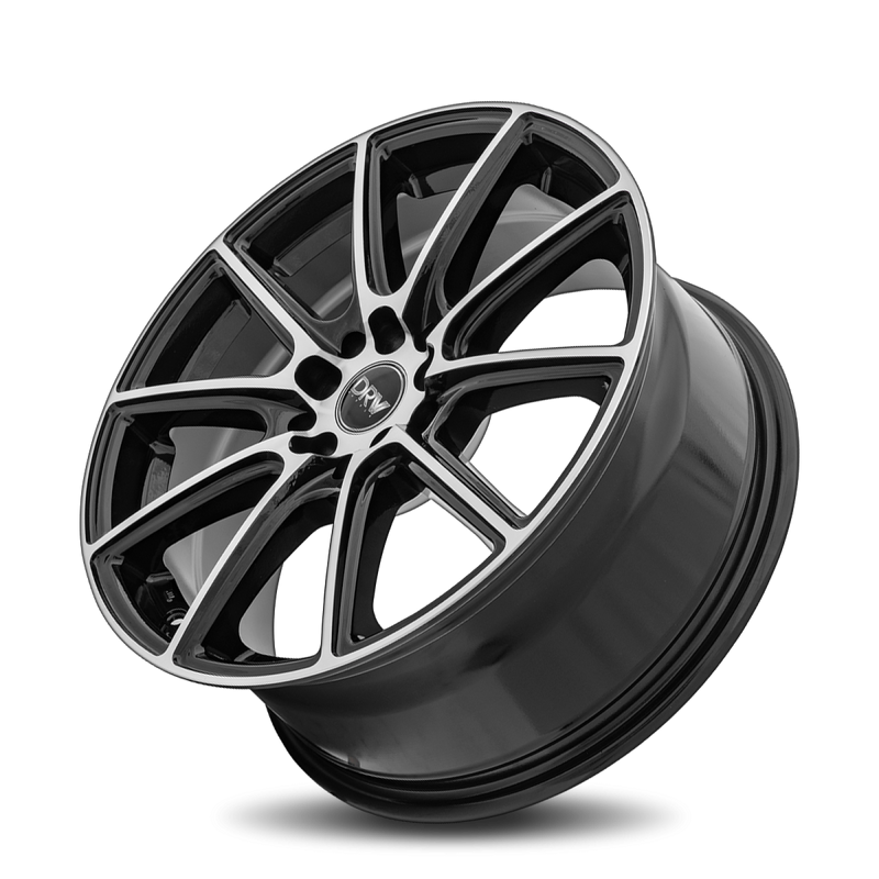 DRW Wheels D16 18x8 4x100/114.3 40 73.1 Gloss Black Machine Face