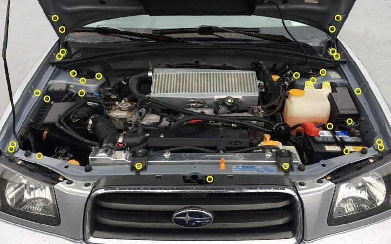 Dress Up Bolts Titanium Hardware Engine Bay Kit - Subaru Forester (2003-2005)