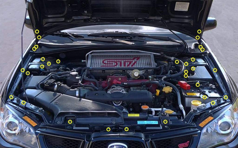 Dress Up Bolts Titanium Hardware Engine Bay Kit - Subaru WRX/STI (2006-2007)