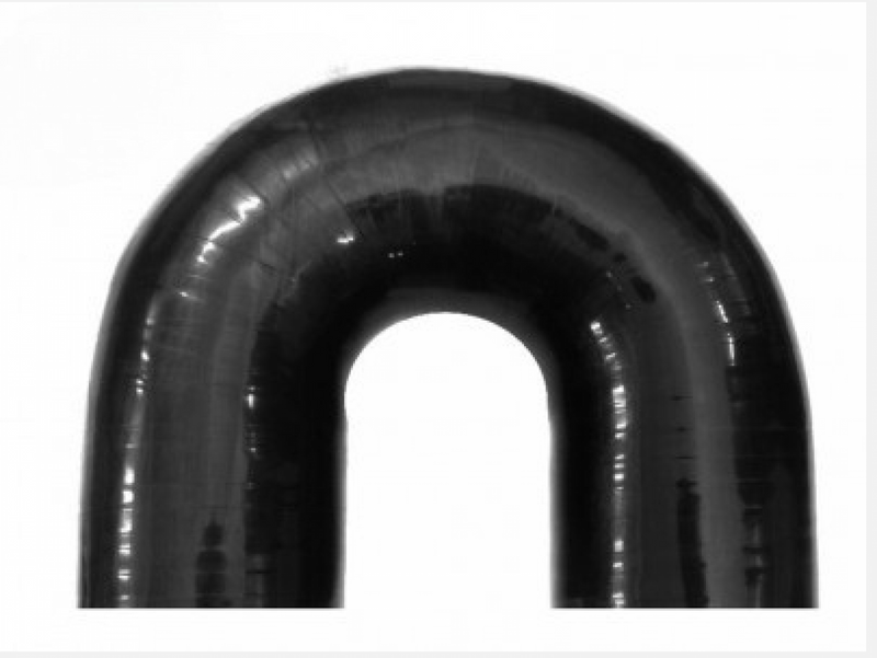BOOST Products Silicone Elbow 180 Degrees, 3-1/4" ID, Black