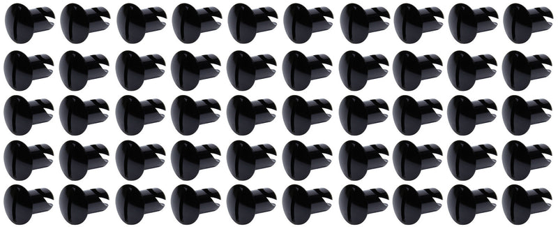Oval Head Dzus Buttons .500 Long 50 Pack Black