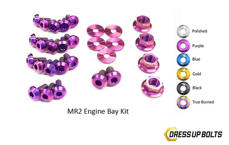 Toyota MR2 W20 (1990-1999) Titanium Dress Up Bolts Engine Bay Kit