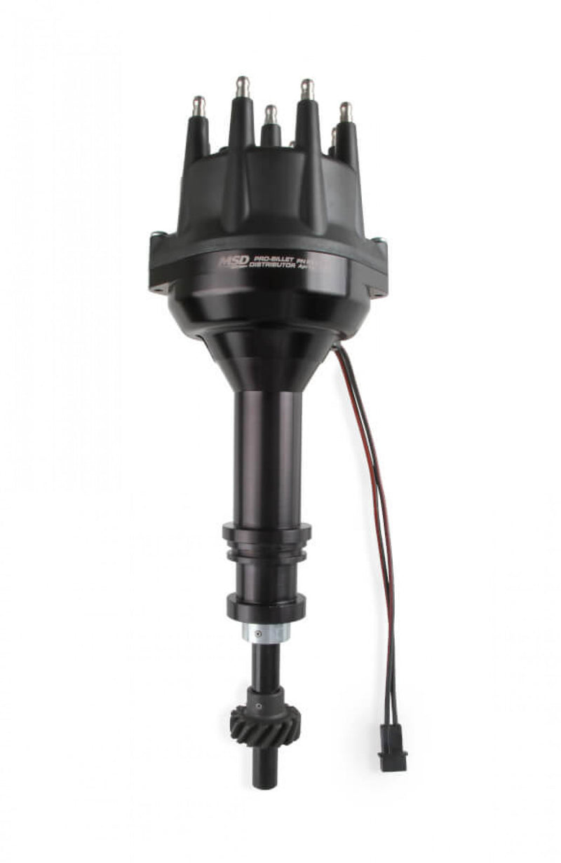 MSD Black Distributor Ford 351C-460, Pro Billet, Small Cap, Steel Gear
