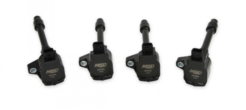 MSD Ignition Coil - Blaster Series - Honda 1.5L/2.0L/2.0L Turbo 4-cylinder - Black - 4-Pack