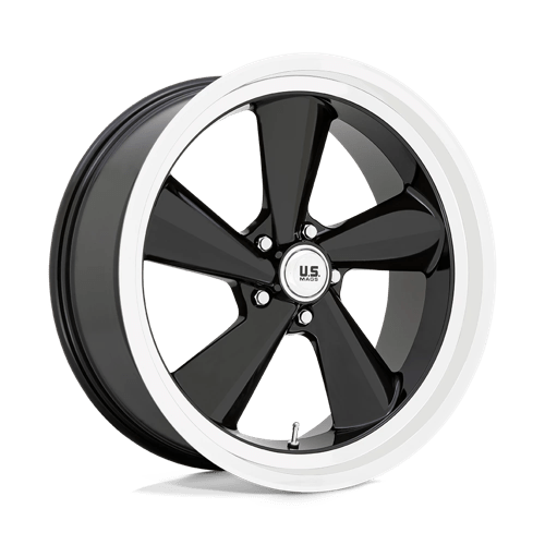 US Mags U136 22x9 5X5.0 Gloss Black with Diamond-Cut Lip wheel - view 1