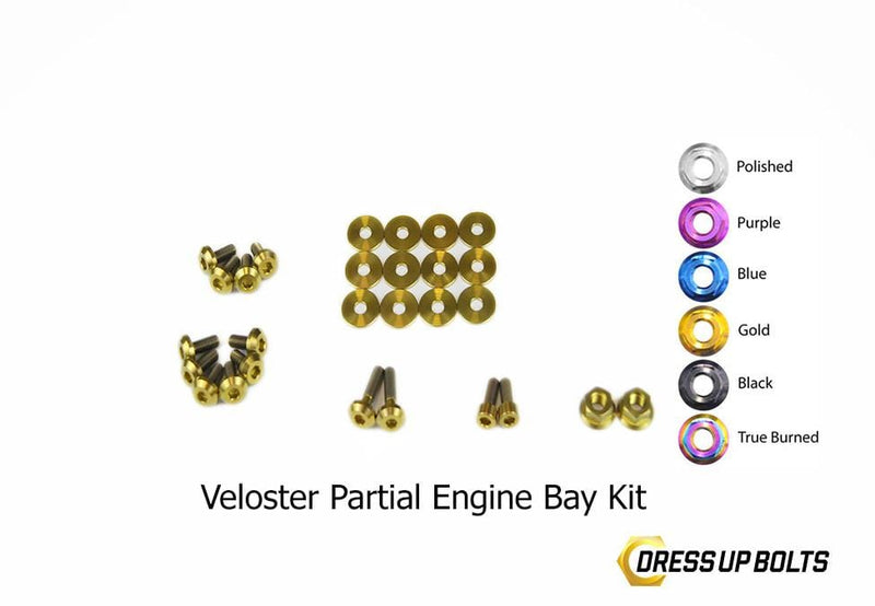 Dress Up Bolts Stage 1 Titanium Hardware Engine Bay Kit - Hyundai Veloster (2012-2018)