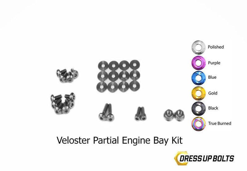 Dress Up Bolts Stage 1 Titanium Hardware Engine Bay Kit - Hyundai Veloster (2012-2018)