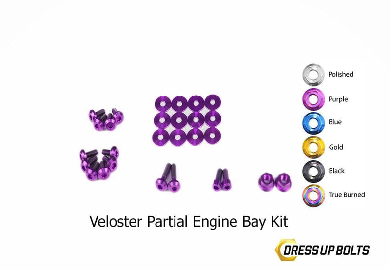 Dress Up Bolts Stage 1 Titanium Hardware Engine Bay Kit - Hyundai Veloster (2012-2018)