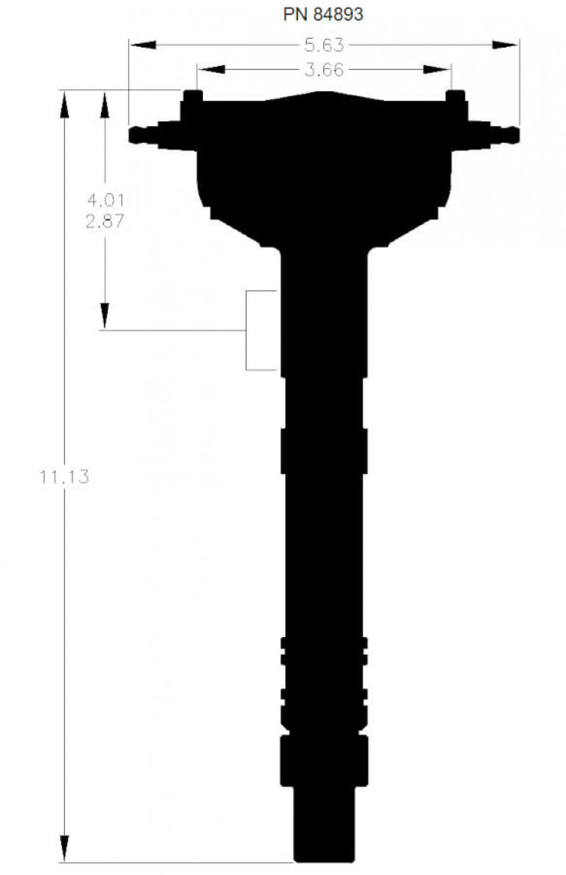 Chevy Crank Trigger Distributor with Black Crab Cap