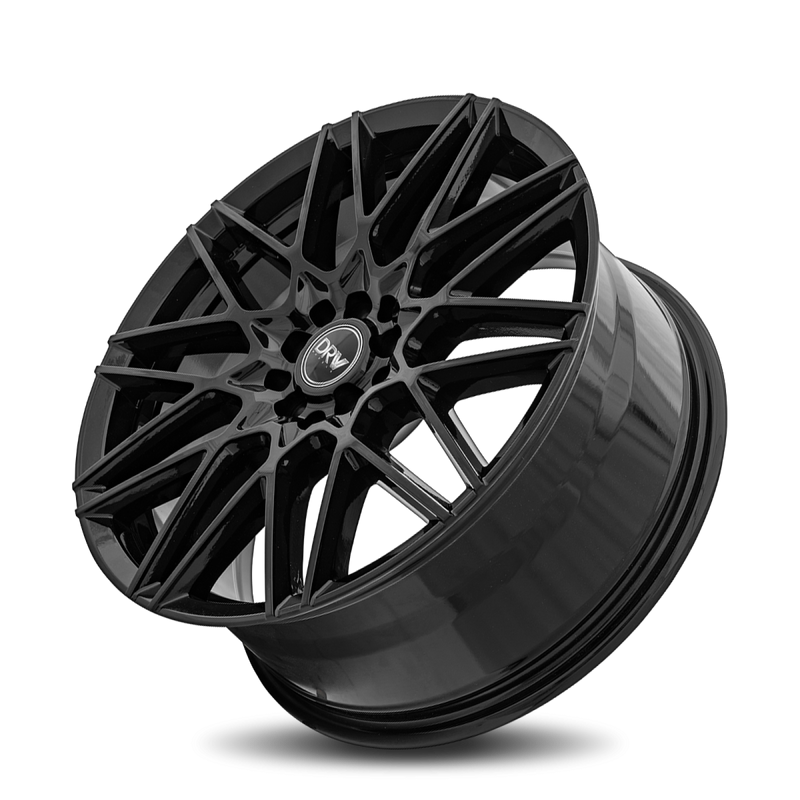 DRW Wheels D17 18x8 5x105/114.3 40 73.1 Gloss Black Machine Face