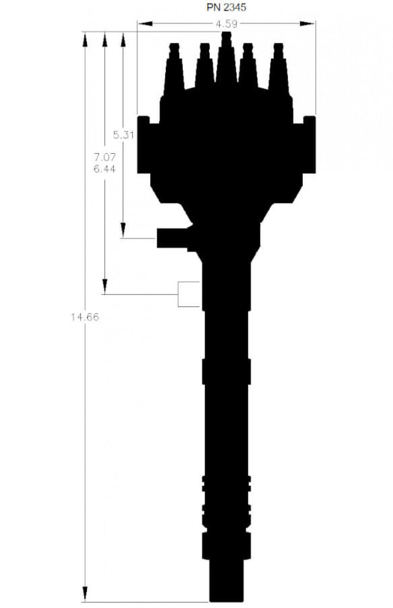 Chevy V8 Cam Sync Distributor, Magnetic Pickup, Standard Cap