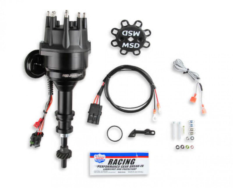 MSD Black Distributor, Ford, 351C-460, Ready-to-Run, Steel Gear