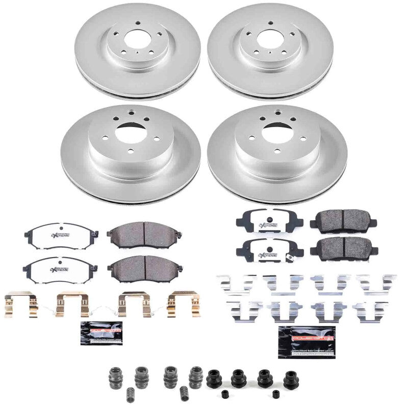 Power Stop 11-12 Infiniti G25 Front and Rear Z26 Coated Brake Kit