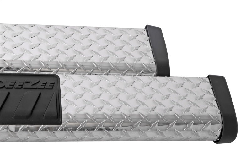 Dee Zee Universal Tubes - 6In Oval - Brite Tread Aluminum (ExtCab)