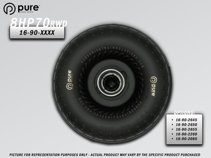 Pure Drivetrain 8HP70 High Performance Billet Race Torque Converter - 26/45 Stator - RWD