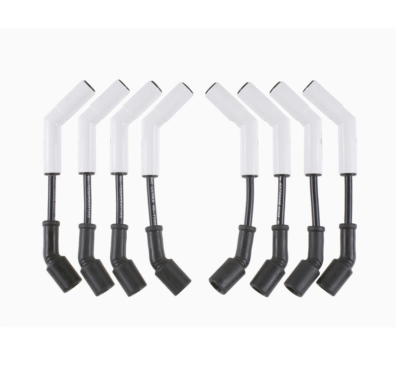 SMG 8mm ceramic spark plug wires with white heat-resistant boots - SKU 9070C