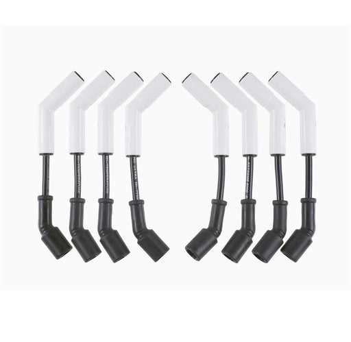 SMG 8mm ceramic spark plug wires with white heat-resistant boots - SKU 9070C