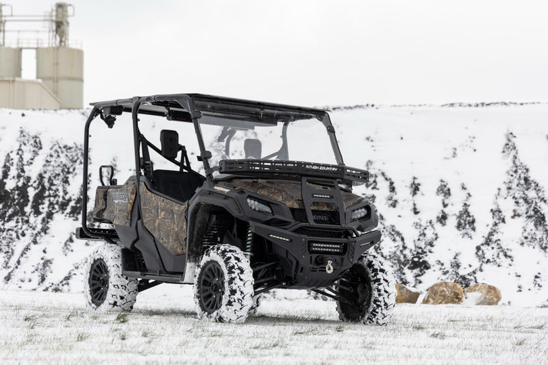 Front Cargo Rack |Black Series LED | 6" Light | Slim Line | Honda Pioneer 1000 