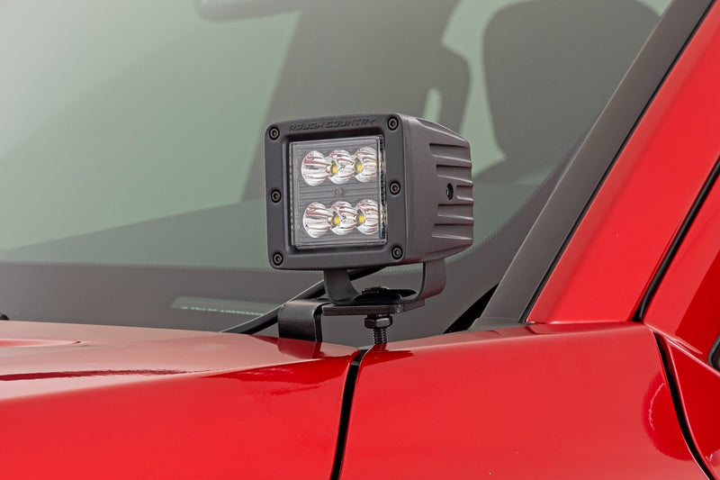 LED Light Kit | Ditch Mount | 2" Black Pair | Flood | Toyota Tacoma (24-25)