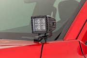 LED Light Kit | Ditch Mount | 2" Black Pair | Amber DRL | Toyota Tacoma (24-25)