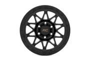Rough Country 78 Series Wheel | Simulated Beadlock | Black | 17x8.5 | 5x4.5 | +0mm