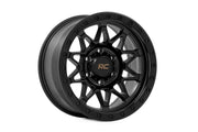 Rough Country 78 Series Wheel | Simulated Beadlock | Black | 17x8.5 | 5x4.5 | +0mm