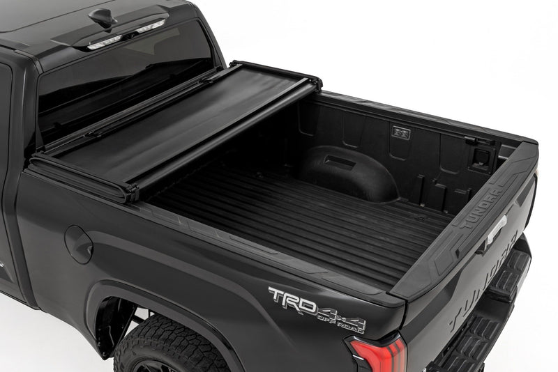 Soft Tri-Fold Bed Cover | 6'7" Bed | with & w/o OE Rails | Toyota Tundra 2WD/4WD (2022-2025)