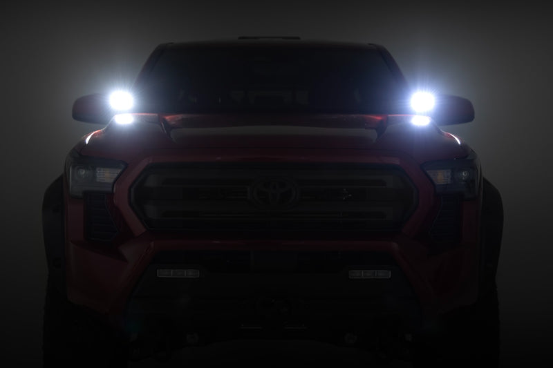 LED Light Kit | Ditch Mount | 2" Black Pair | Flood | Toyota Tacoma (24-26)