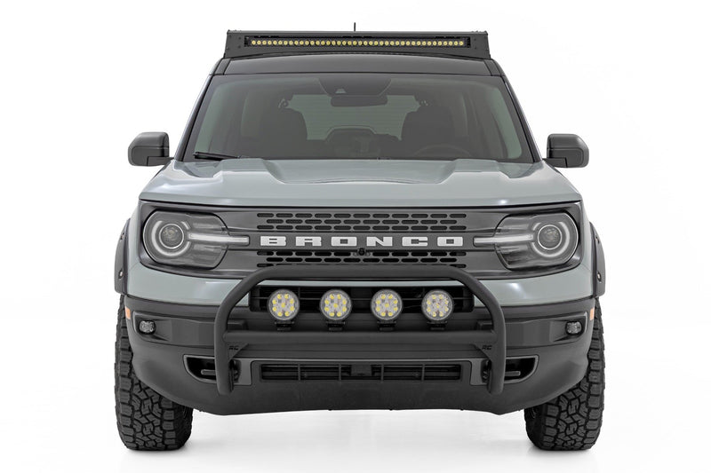 Nudge Bar | w/ Tow Hooks | 4 Inch Round Led (x4) | Ford Bronco Sport (21-24)
