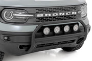 Nudge Bar | w/ Tow Hooks | 20 Inch BLK DRL Single Row LED | Ford Bronco Sport (21-24)