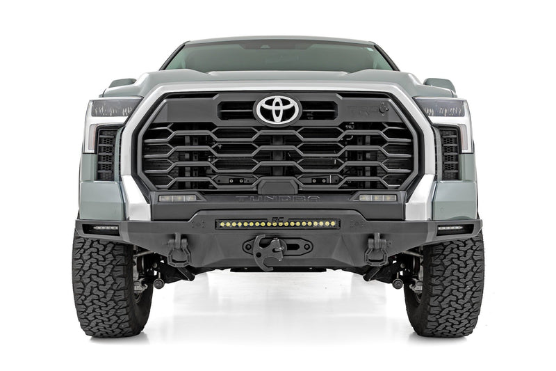Hybrid Front Bumper | 12000S | Blk LED w/ White DRL | Toyota Tundra (22-26)