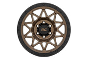 Rough Country 78 Series Wheel | Simulated Beadlock | Bronze/Black | 18x9 | 5x5 | -12mm