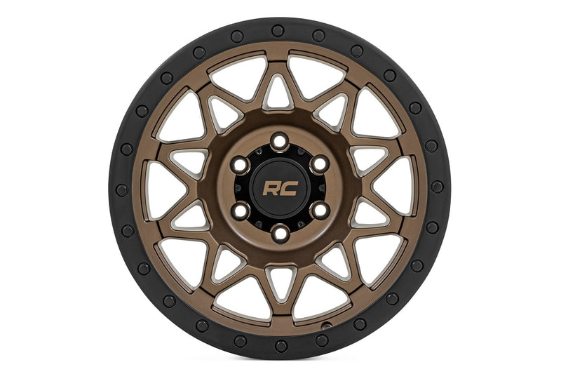 Rough Country 78 Series Wheel | Simulated Beadlock | Bronze/Black | 18x9 | 6x135 | -12mm