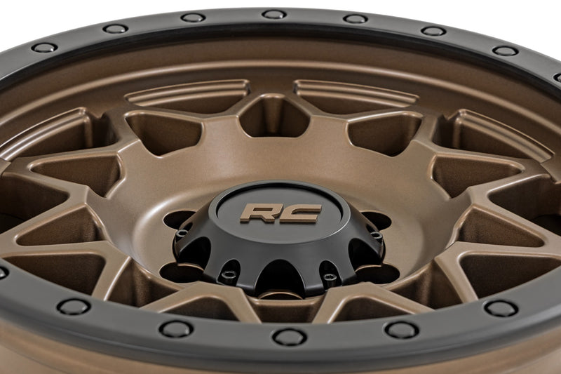 Rough Country 78 Series Wheel | Simulated Beadlock | Bronze/Black | 18x9 | 8x6.5 | -12mm