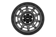 Rough Country 85 Series Wheel | Simulated Beadlock | Gunmetal Gray/Black | 17x9 | 5x5 | -12mm