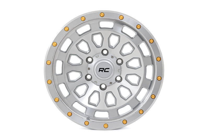 Rough Country 87 Series Wheel | Simulated Beadlock | Full Machine | 17x8.5 | 5x5 | +0mm