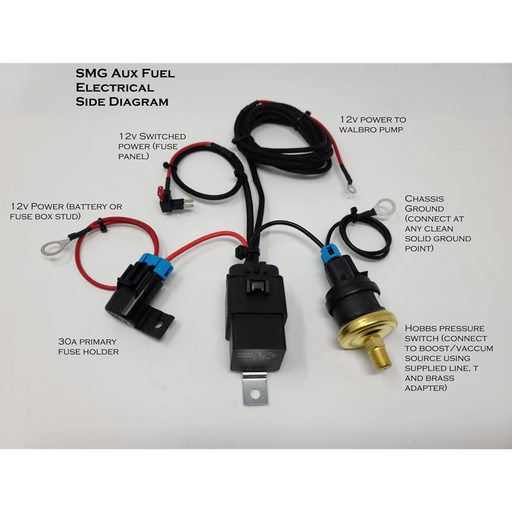 SMG auxiliary fuel system wiring diagram for pressure-switch pump activation