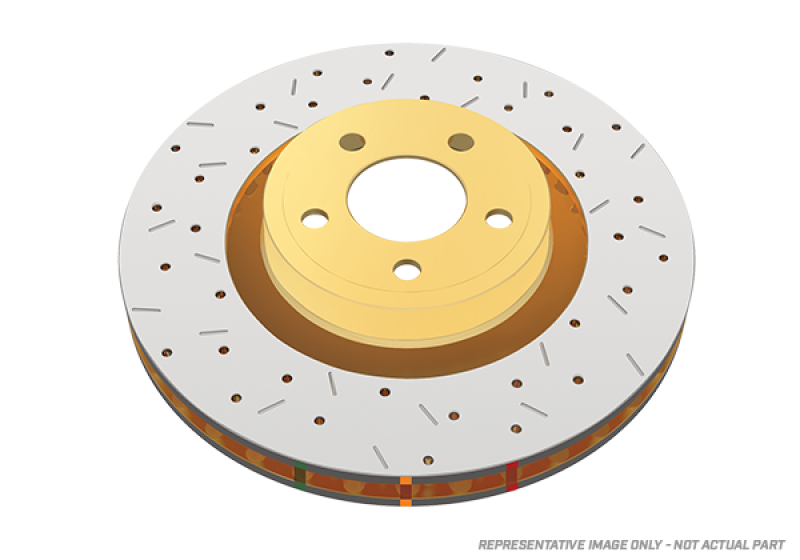 DBA 97-02 Land Rover Range Rover 4.0L Front 4000 Series Drilled & Slotted Rotor