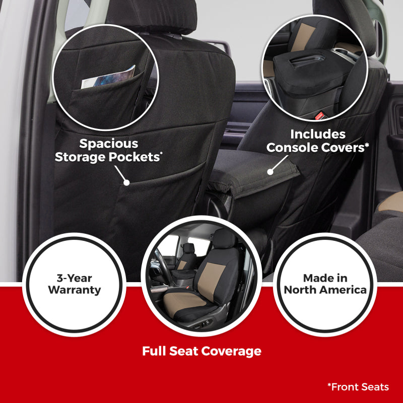 Covercraft 21-24 Chevrolet Tahoe PrecisionFitSecond Row Seat Covers - Charcoal/Silver