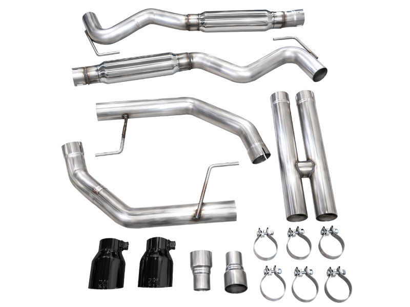 AWE 2024 Ford Mustang GT Fastback S650 RWD Track Edition Cat-Back Exhaust w/ Dual Diamond Black Tips