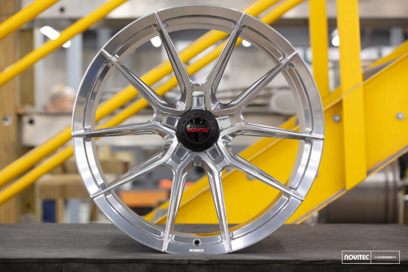 Vossen x Novitec NF10 21x12in - 5x114.3 BP - ET20 - Brushed Gloss Clear Ferrari SF90 Rear Wheel