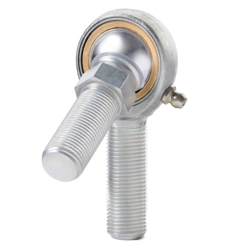 QA1 V Series 3-Pc Rod End - Male/Left Hand - 5mm Bore x M5x.08 w/Stud & Zerk - Carbon Steel