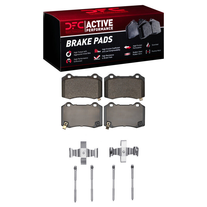 DFC 18-26 Jeep Grand Cherokee Rear Low Metallic Active Performance Brake Pads & Hardware Kit