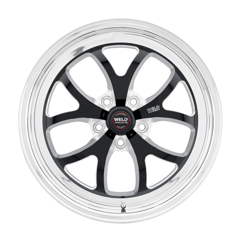 Weld S76 18x8 / 5x120.65 / 4.7 BS / 3.18 HB - Black Center - Polished Shell - Non-BL Wheel