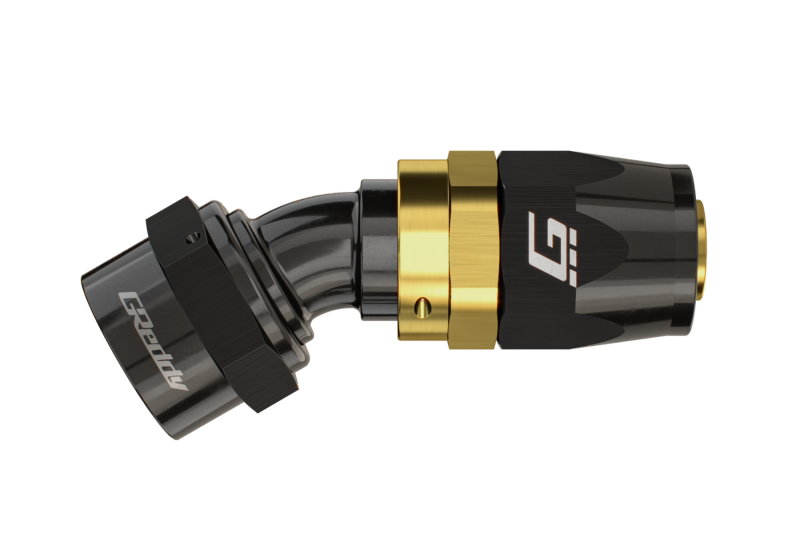 GReddy AN16 120 DEGREE HOSE END SWIVEL BLACK/GOLD ANODIZED