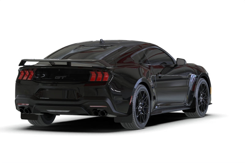 Rally Armor 2024+ Ford Mustang Black UR Mud Flap w/ Metallic Black Logo