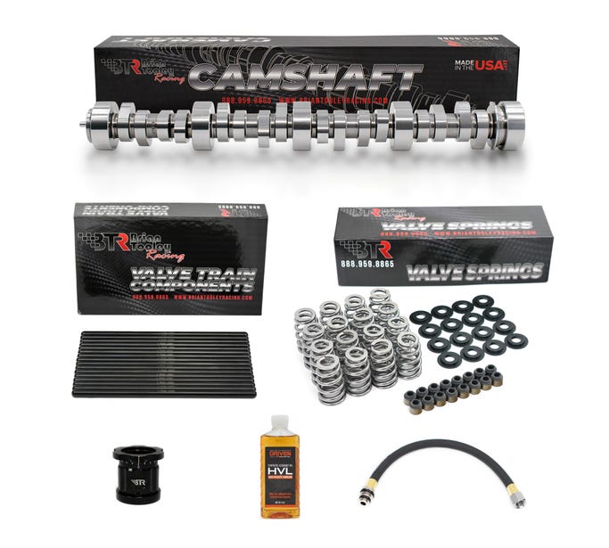 BTR LS square-port truck cam kit; representative components, included parts depend on selected cam, springs and pushrods