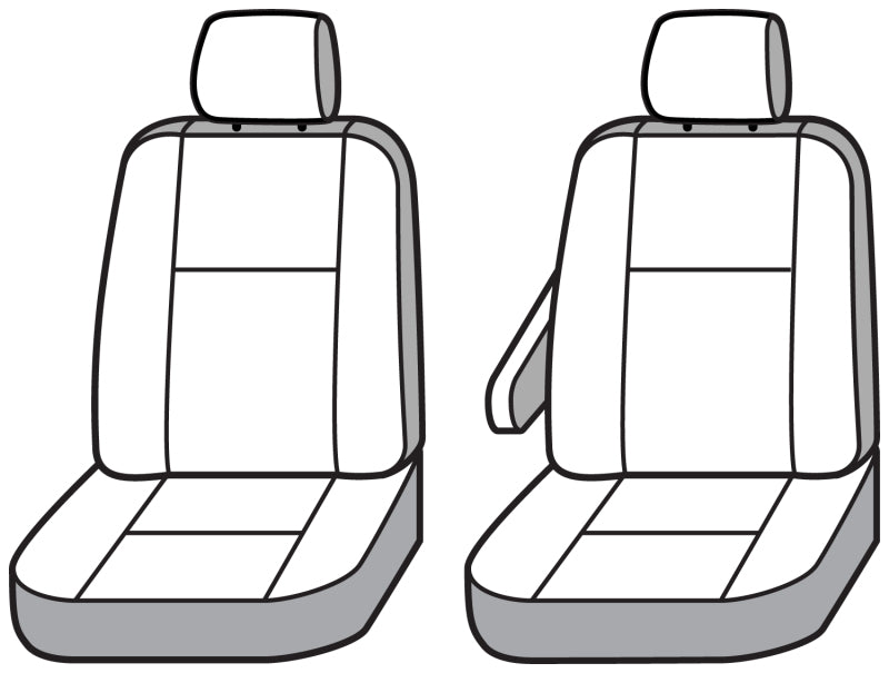 Covercraft 18-22 Dodge Ram ProMaster Polycotton SeatSaver Custom Front Row Seat Covers-Misty Grey