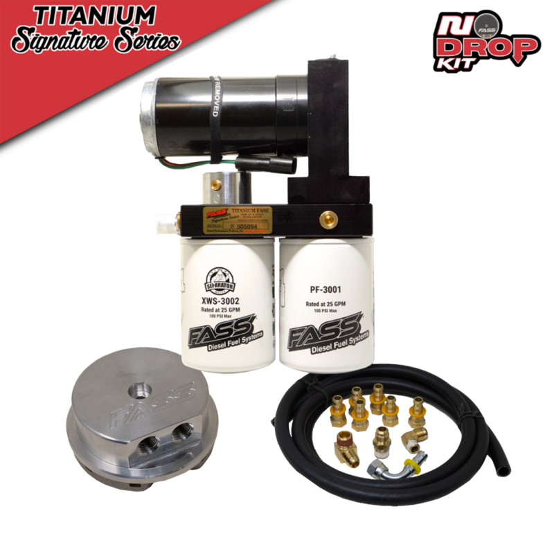 FASS 00-05 Ford Powerstroke F250/F350 (Excursion 6.0 and 7.3L) 290gph No Drop Titanium Fuel System